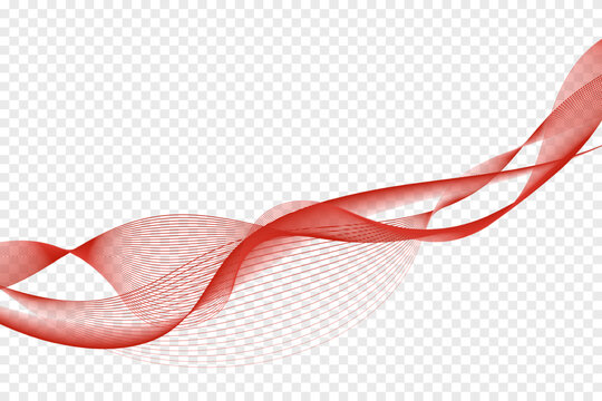 Red Wave Lines Pattern Abstract Background. Modern Banner. Wallpaper. Vector Illustration