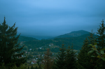 clouds over the mountains