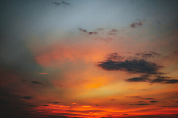 sunset in the sky