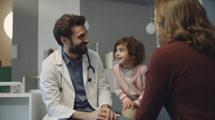 Fototapeta premium Dr and Kid Generative AI