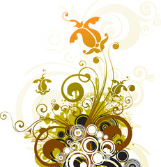 Floral vector illustration. Suits well for design.