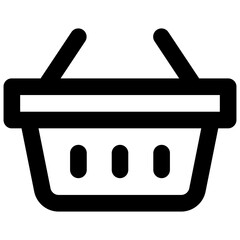 Basket flat vector icon. Buy flat vector icon.