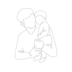 illustration of a Father and son, Vector