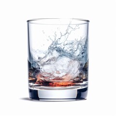 A storm in a glass of water white background 