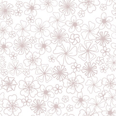 Abstract doodle little flower seamless pattern for surface design