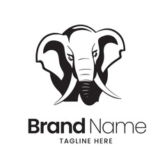 Elephant logo vector, elephant illustration, logo design 