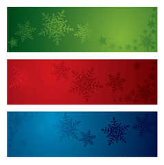 Naklejka na ściany i meble Christmas snowflake banners. More christmas images in my portfolio.
