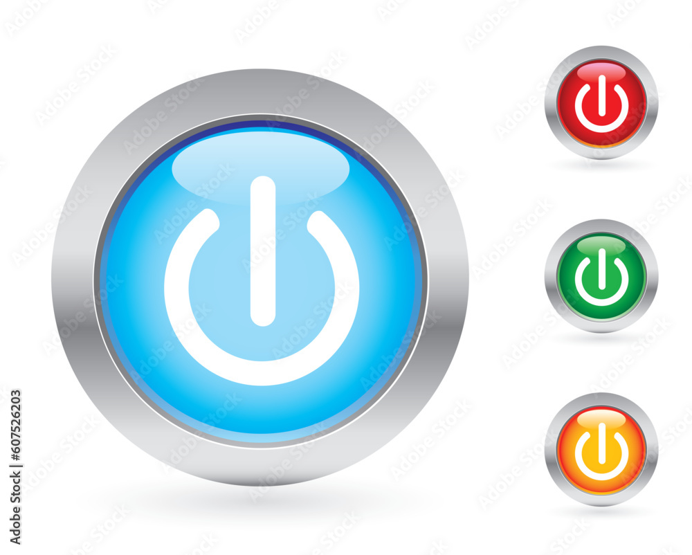 Poster power button set. more button sets in my portfolio.