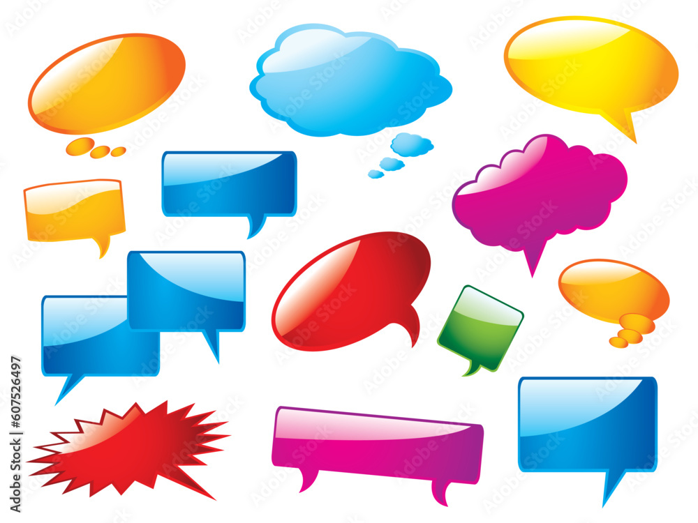 Poster glossy speech bubbles. more images in my portfolio.