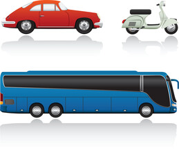 Vector Transport Set One. Hand Draw. Easy To Edit.