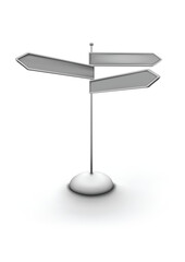 Vector illustration of arrowed direction sign. You can easily change color, put in your own signage text