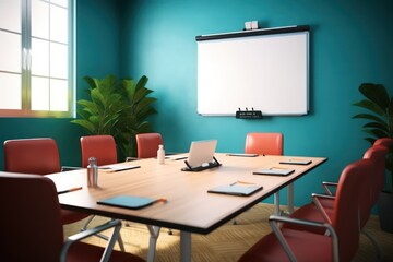 stock photo of meeting room and stuff tools equipment  photography Generative AI