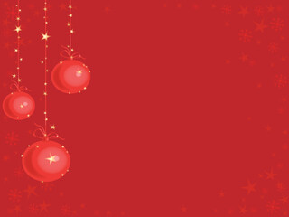 Fototapeta na wymiar Red Christmas background with stars and snoflakes