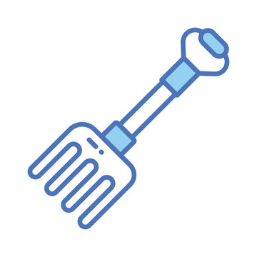 Check this beautifully designed vector of gardening tool, icon of farming fork