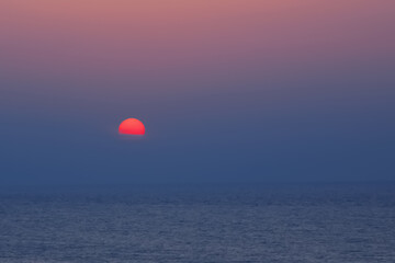 Fantastic sea background. Mediterranean Sea at morning. Wild nature.