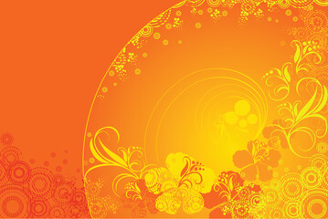 Fototapeta na wymiar hibiscus flower vector illustration