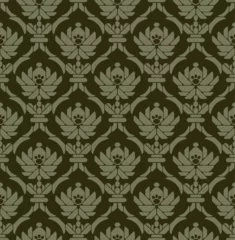 Keuken spatwand met foto Seamless background from a techno floral ornament, Fashionable modern wallpaper or textile © Designpics