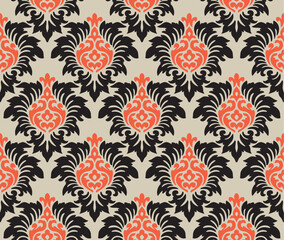 Fototapeta premium Seamless background from a floral ornament, Fashionable modern wallpaper or textile