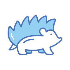 Creatively designed icon of hedgehog in editable style, easy to use and download