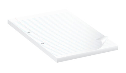 Blank A4 lined paper.  Please check my portfolio for more stationary illustrations.