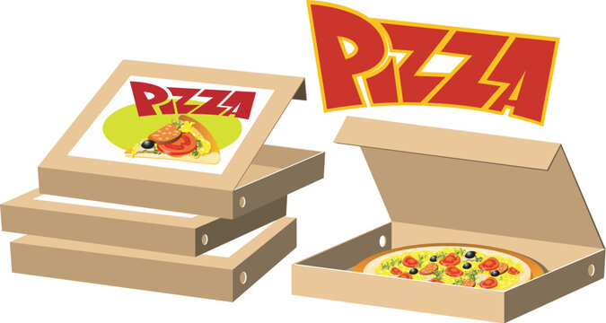 Food series - pizza boxes