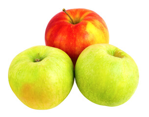 Fresh apples, transparent background