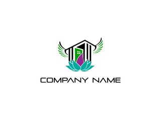 Modern abstract digital logo. typography, Creative building logo and  Minimal technology   vector illustration logo.  symbol set for  artist, modern style Awesome logo in shape a template Mode flat.