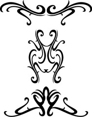 Vector tribal ornamental design elements - tatto