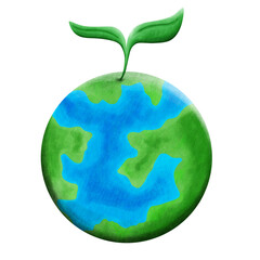 green tree with earth