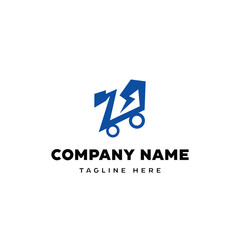 E-Commerce business logo design, lightning, Shopping van