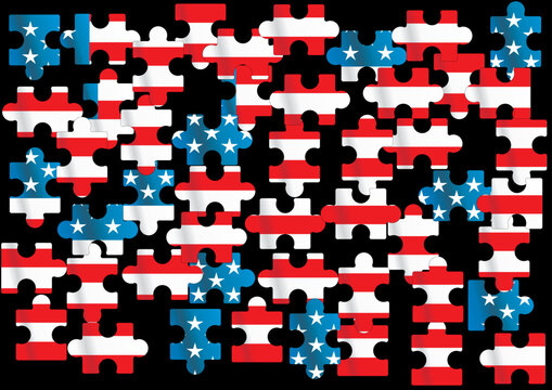 vector american flag - vector illustration