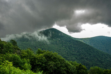 clouds over the mountain