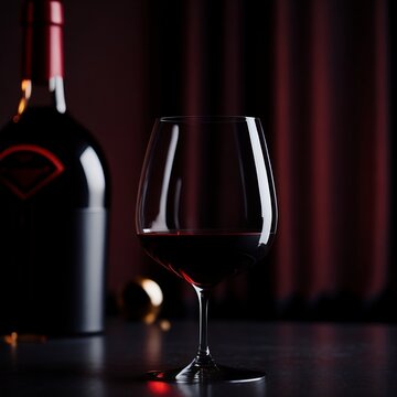 red wine glass, generative AI