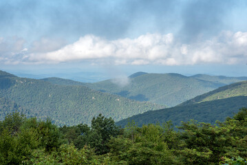 mountain landscape with clouds