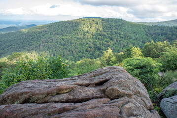 mountain landscape with blue sky and clouds