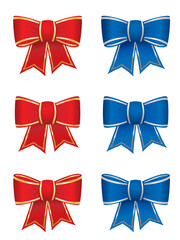 Set of six bows.  Please check my portfolio for more bow illustrations.