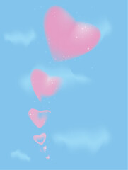 Fototapeta na wymiar vector valentine background with heart