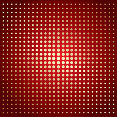 Gradient background with different dots on red