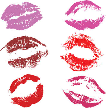 Various lipstick prints