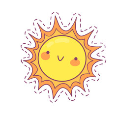 sun cartoon sticker