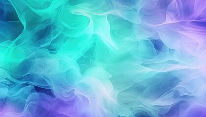 Fototapeta na wymiar A futuristic cosmos design with abstract blue, mint, and purple smoke. (Generative AI)