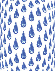 Editable vector illustration of a curtain of raindrops