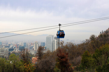 Cable car of San Cristobal Hill