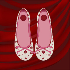 Artistic decor design vector shoes illustration
