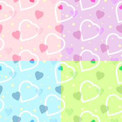 seamless heart pattern for your backgrounds / vector