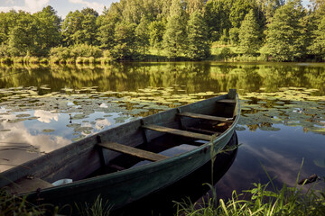 boat on lake in Poland