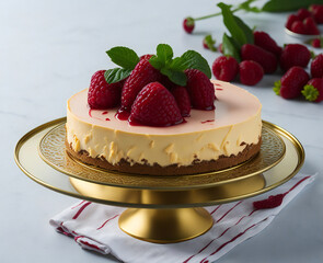 Creamy Delight: New York Cheesecake - Delicia Cremosa: Cheesecake de Nueva York (generated with AI)