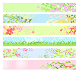 Spring floral website banners / vector / for your web-site
