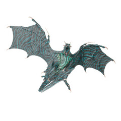 Fototapeta premium dragon is flying attack