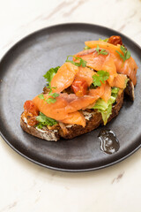 avocado salmons toast  homemade style
